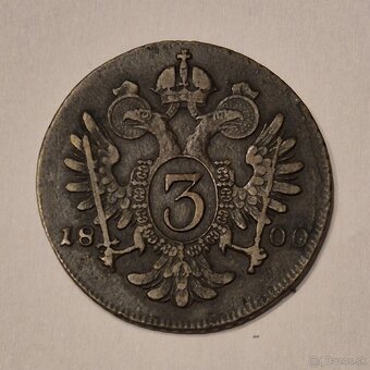 3 Grajciar 1800 S, František I. - 2