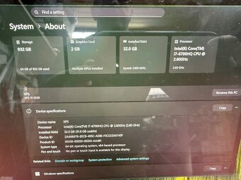 Dell XPS 15 4K (9550), 32GB, 1TB - 2