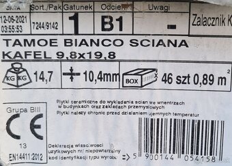 Predám nástennú dlažbu Tamoe Bianco Ściana Kafel - 2