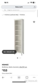 Kniznica Ikea Hemnes biela - 2