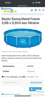 Swing Pools 3.66x91+krycia plachta+ bublinkova fólia NOVY - 2