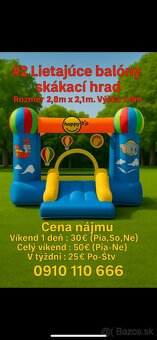 🎉 Prenájom skákacích hradov - 2