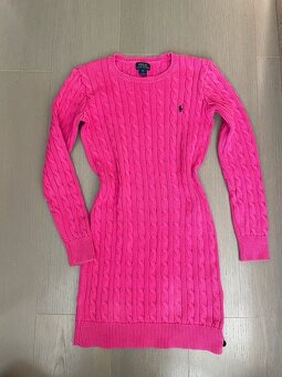 Ralph Lauren ružové pletené šaty S/M - 2
