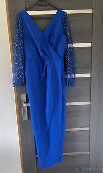 Modré spoločenské šaty 40/L - 2