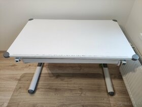 Výškovo nastaviteľný biely stôl pre dieťa - 2