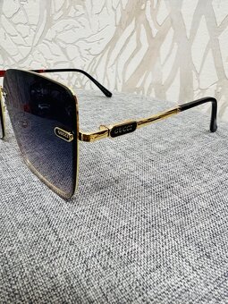 Damske gucci slnecne okuliare zlaty ram - 2