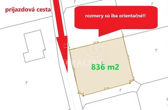 Slnečný stavebný pozemok, Veľký Šariš-Kanaš, 836 m2. - 2