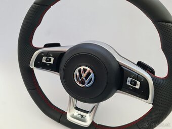 VOLANT VOLKSWAGEN R RLINE kožený ČERVENÉ PREŠÍVANIE - 2