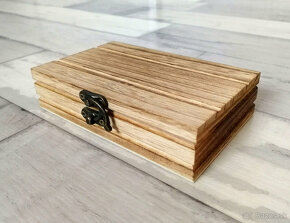 Estetický drevený motýlik - set s brošňou - 2