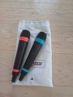 wireless mikrofóny na Playstation - modrý a červený - 2