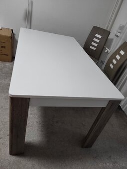 Jedalensky stol 90x160 alpská biela/dub sanremo - 2