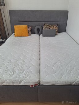 Manzelska postel s úložným priestorom rostami a matracom - 2