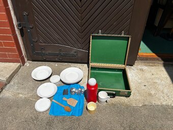 Retro Vintage Piknikovy kufrik s prislusenstvom - 2