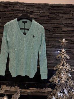 Dámsky sveter tyrkysovy - 2