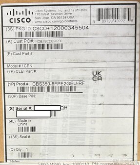 Cisco CBS350-8FP-E-2G-EU Managed 8-port GE, Full PoE+ 120W, - 2