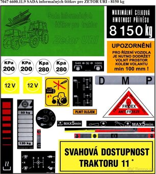 sada štítkov do traktorov Zetor - 2