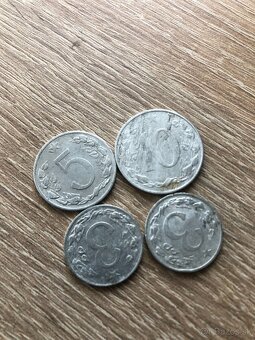 československé 1,3,5,10 haliere - 2