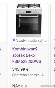 Predam plynovy sporak s elektrickou rurou-široka verzia 60cm - 2