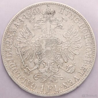 1 Zlatník 1860 B – František Jozef I. – Kremnica, Ag 900 - 2
