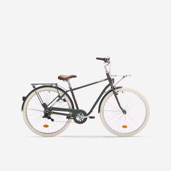 Mestský bicykel Elops 520 s vysokým rámom kaki - 2