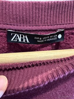 Damske mikinove burgundy saty ZARA - 2