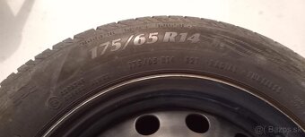 Letné pneumatiky 175/65 R14 + plechové disky rozteč 4x108mm - 2