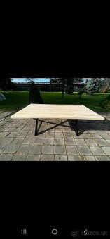 Jasenovy kuchynský stôl  200×100×4 cm - 2