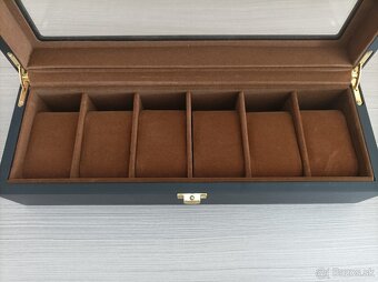 Krabička na hodinky [čierno–hnedá] - 2