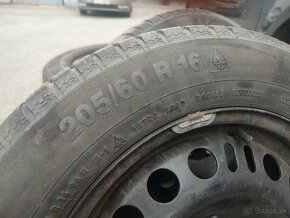 Plechové disky s zimnými pneumatikami Continental 205/60 R16 - 2
