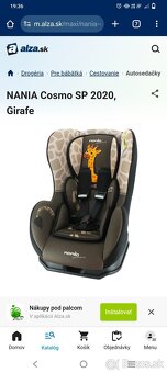 Autosedacka Nania Cosmo Zirafa 0-18 kg - 2