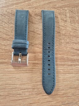 kožený remienok 20mm modrý - 2