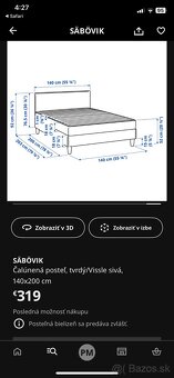 Ikea postel Sabovik - 2