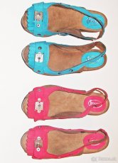 Topánky Scholl - veľkosť 39 a 38, červené a tyrkys, dámske - 2