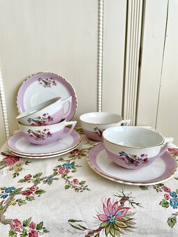 Starožitný porcelánový set na čaj Moulin des Loups - 2
