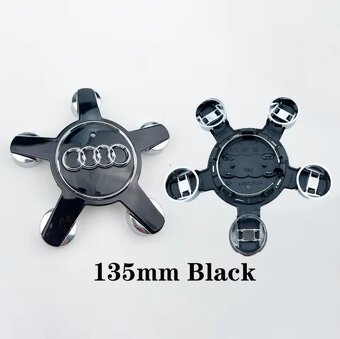 AUDI hviezdicove krytky diskov čierne/šedé/strieborné - 2