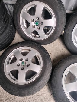 4ks alu disky orig. Škoda 5x100 R14 + pneu - 2