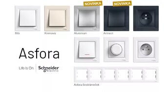 Zasuvky a vypinace Legrand Valena Life, Schneider Asfora - 2