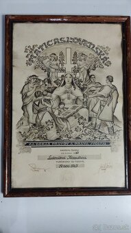 MARTIN BENKA-MATICA SLIVENSKA LITOGRAFIA ČLENSKÝ DIPLOM - 2