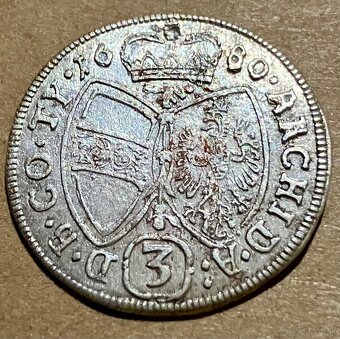 3 Kreuzer 1680 Hall - 2