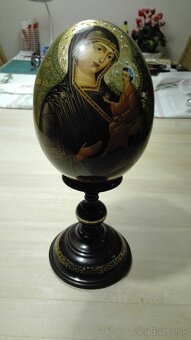 Malované, lakované, dřevěné vajíčko - passion egg - 2