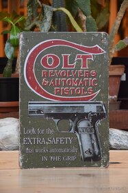 plechová cedule - Colt: Revolvers & Automatic pistols - 2