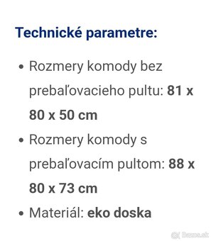 Prebalovacia komoda - 2