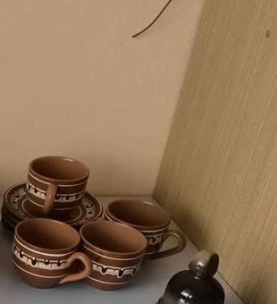 ľudové šálky s podšálkami - 2