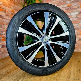 Alu R18 5x112 orig. Mercedes E-class dvojrozmer + letné pneu - 2