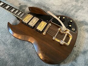 Elektrická gitara Gibson SG Custom Bigsby z roku 1975 - 2