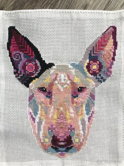 Výšivka / obraz “Bull terrier” - 2