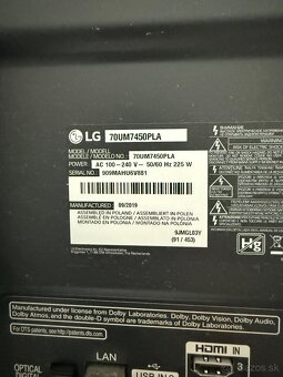 LG televízor UHD 70” (177cm) uhlopriečka - 2