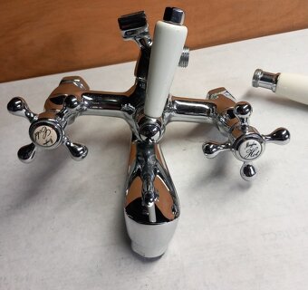 Retro vodovodná chrómová batéria - 2