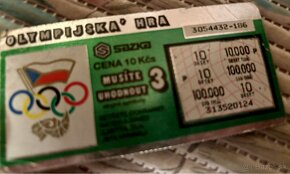🎟️ Výherný žreb – Olympijská hra (14.9.1990) – retro ČSFR - 2