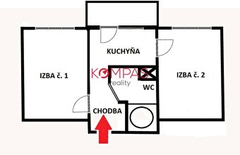 2 IZB. BYT S LODŽIOU PO REKONŠTRUKCII PRI PRIEHRADE - 2